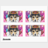 STICKER RECTANGULAIRE CORGI GALLOIS (Feuille)