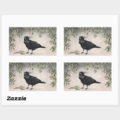 Sticker Rectangulaire corneille (Feuille)