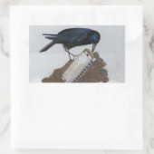 Sticker Rectangulaire Corneille et Harmonica (Sac)