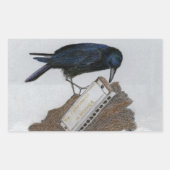 Sticker Rectangulaire Corneille et Harmonica (Devant)