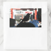 Sticker Rectangulaire Corneille japonaise (Sac)