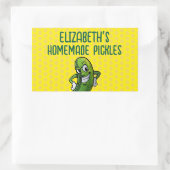 Sticker Rectangulaire Cornichons Faits Maison (Sac)