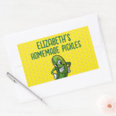 Sticker Rectangulaire Cornichons Faits Maison (Enveloppe)