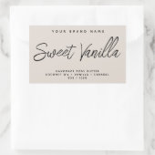 Sticker Rectangulaire Corps moderne beurre simple cosmétique élégant (Sac)