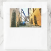 Sticker Rectangulaire Cortona Italia Toscane. (Sac)
