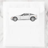 Sticker Rectangulaire Corvette blanche : (Sac)