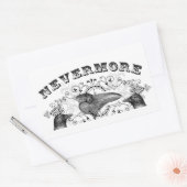 Sticker Rectangulaire Corvid corbeau noir jamais plus (Enveloppe)