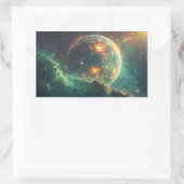 Sticker Rectangulaire Cosmic Dawn Nebula Design (Sac)