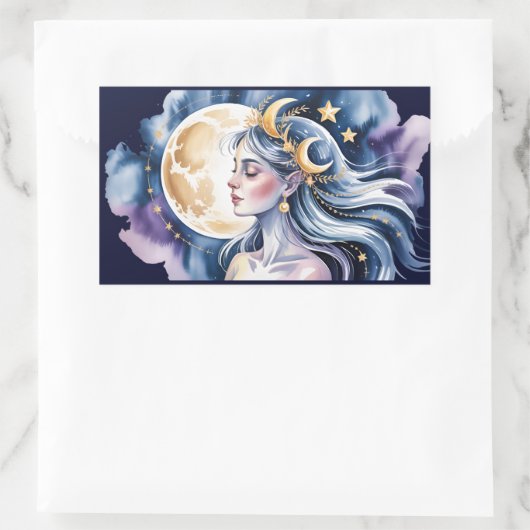 Sticker Rectangulaire Cosmic goddess (Sac)