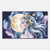 Sticker Rectangulaire Cosmic goddess (Devant)