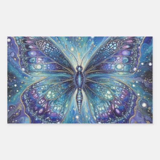 Sticker Rectangulaire CosmicButterFlyFantaisie (Devant)