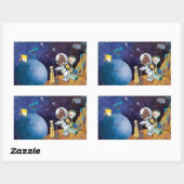 Sticker Rectangulaire cosmos (Feuille)