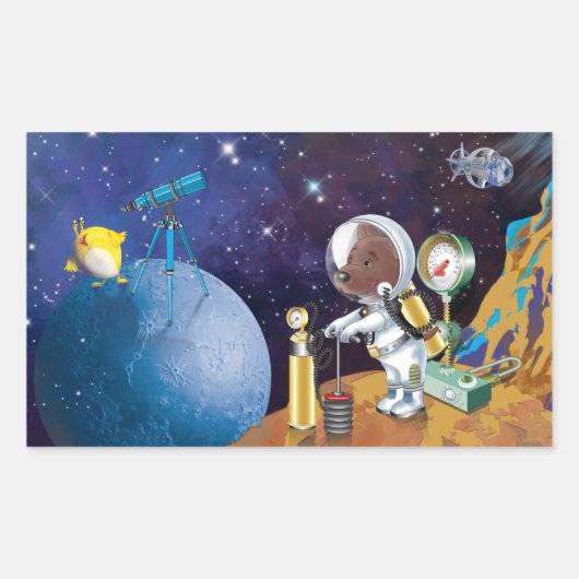 Sticker Rectangulaire cosmos (Devant)