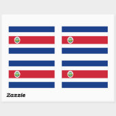 STICKER RECTANGULAIRE COSTA RICA (Feuille)