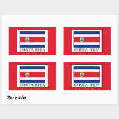 Sticker Rectangulaire Costa Rica (Feuille)