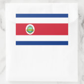 Sticker Rectangulaire Costa Rica - Le drapeau national du Costa Rica (Sac)
