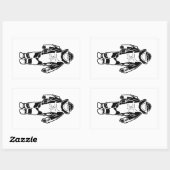 Sticker Rectangulaire Costume de bombe (Feuille)