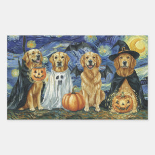 Sticker Rectangulaire Costume de sorcière de la sorcière de l'Halloween