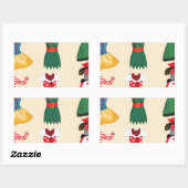Sticker Rectangulaire costumes d'halloween (Feuille)