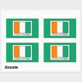 Sticker Rectangulaire Côte d'Ivoire (Feuille)