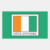 Sticker Rectangulaire Côte d'Ivoire (Devant)