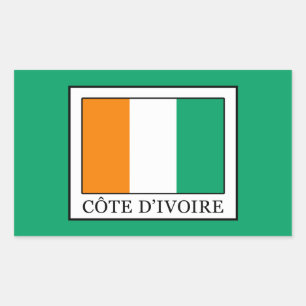 Sticker Rectangulaire Côte d'Ivoire