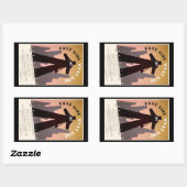 Sticker Rectangulaire Côté Est ~ Côté Ouest (Feuille)