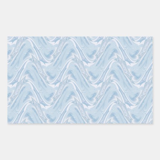 Sticker Rectangulaire Coton Bonbons Bleu Abstrait (Devant)