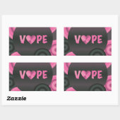 Sticker Rectangulaire Coton Candy rose 3D Vape Heart (Feuille)
