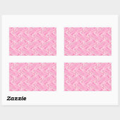 Sticker Rectangulaire Coton Candy rose Abstrait (Feuille)