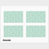 Sticker Rectangulaire Coton Candy Vert Abstrait (Feuille)