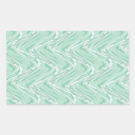 Sticker Rectangulaire Coton Candy Vert Abstrait (Devant)