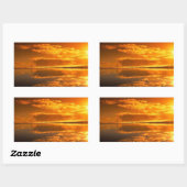 Sticker Rectangulaire Coucher de soleil (Feuille)