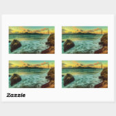 Sticker Rectangulaire Coucher de soleil à Baker Beach (Feuille)