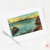Sticker Rectangulaire Coucher de soleil à Baker Beach (Enveloppe)