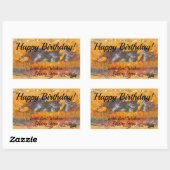 Sticker Rectangulaire Coucher de soleil Abstrait 0612 (Feuille)