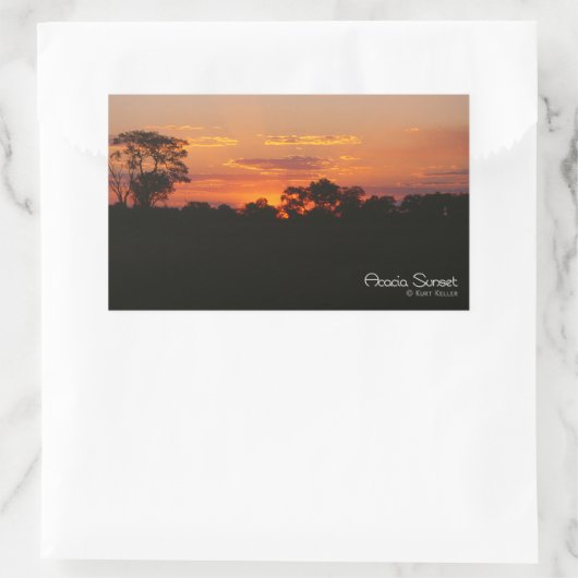 Sticker Rectangulaire Coucher de soleil Acacia (Sac)