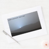 Sticker Rectangulaire Coucher de soleil bleu martien (Enveloppe)