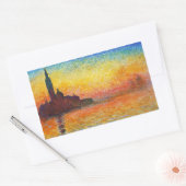 Sticker Rectangulaire Coucher De Soleil Claude Monet À Venise Art Impres (Enveloppe)