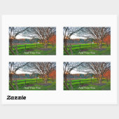 Sticker Rectangulaire Coucher de soleil d'automne par Shirley Taylor (Feuille)
