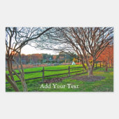 Sticker Rectangulaire Coucher de soleil d'automne par Shirley Taylor (Devant)