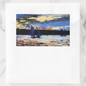 Sticker Rectangulaire Coucher de soleil de Gloucester par Winslow Homer (Sac)