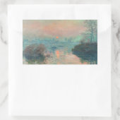 Sticker Rectangulaire Coucher de soleil de Monet sur la Seine Impression (Sac)