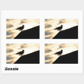 Sticker Rectangulaire Coucher de soleil de Sea Gull (Feuille)