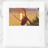 Sticker Rectangulaire Coucher de soleil du lac Pinecone (Sac)