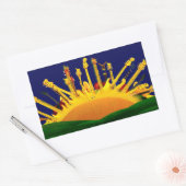 STICKER RECTANGULAIRE COUCHER DE SOLEIL ÉLECTRIQUE ! (Enveloppe)
