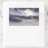 Sticker Rectangulaire Coucher de soleil sur la peinture d'aquarelle du l (Sac)