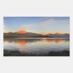 Sticker Rectangulaire Coucher de soleil sur la Sierra Crest - sentier Jo