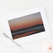 Sticker Rectangulaire Coucher de soleil sur le lac Arrowhead (Enveloppe)