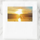 Sticker Rectangulaire Coucher de soleil sur le lac Arrowhead (Sac)